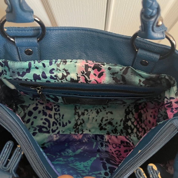 💗 SHARIF NWT LEATHER Hand Tooled Satchel Handbag - Beautiful Detail & Lining!💗 - Picture 11 of 14